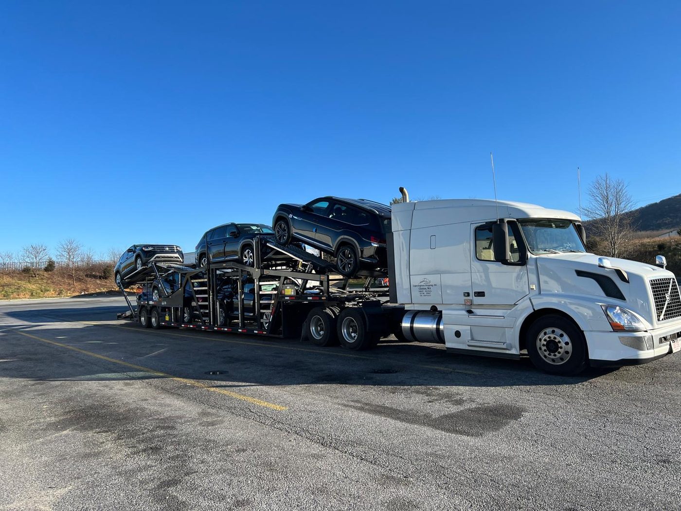 Nine cars, one truck, one driver